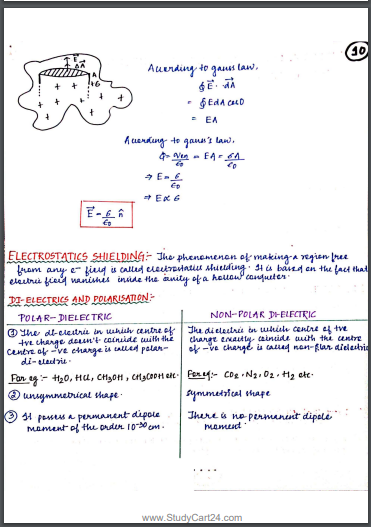 Electrostatic Potential and Capacitance Class 12 Notes - Page 1