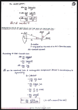 Moving Charges and Magnetism Notes: Page 2
