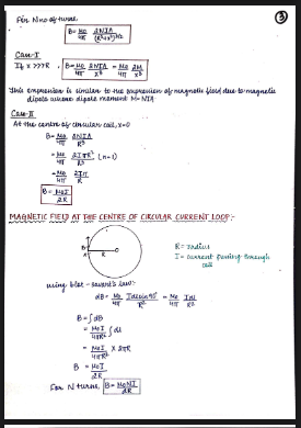 Moving Charges and Magnetism Notes: Page 1