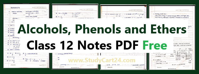 Alcohols Phenols and Ethers class 12 notes