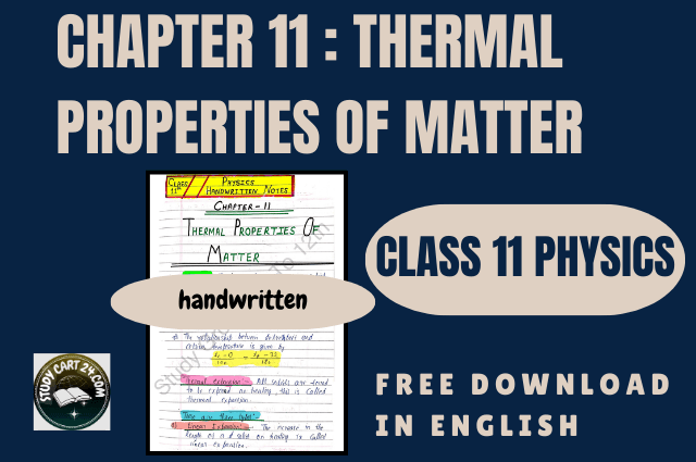 Chapter 10: Class 11 Physics Mechanical properties of fluids Notes: FREE Handwritten Notes PDF Download