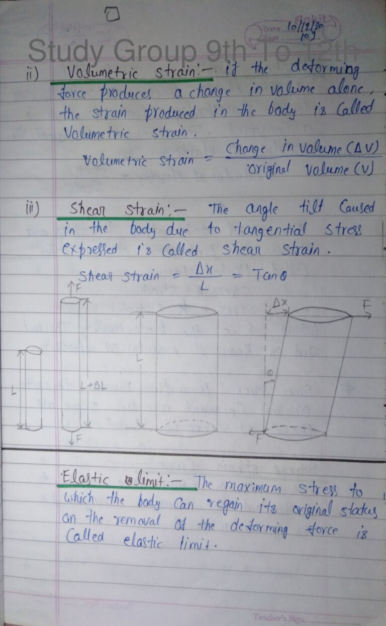 Chapter 9: Physics Class 11 Mechanical Properties of Solids PDF Notes