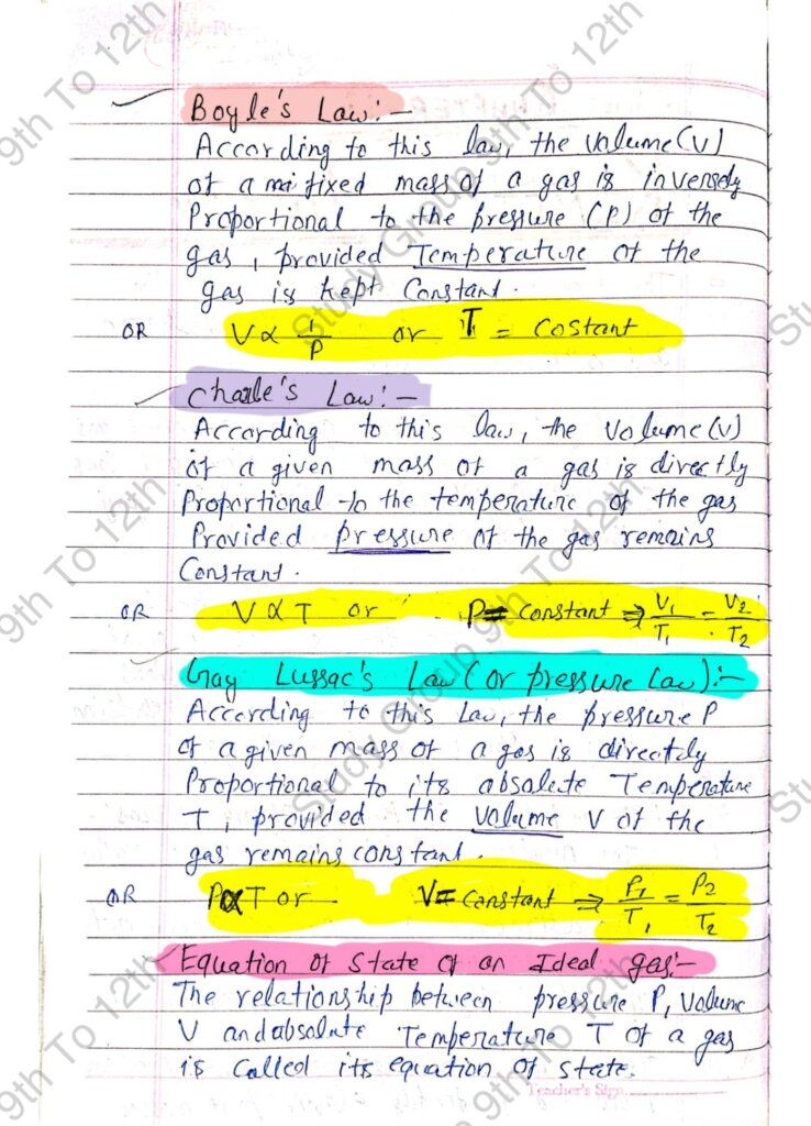 images of class 11 physics kinetic theory notes pg2