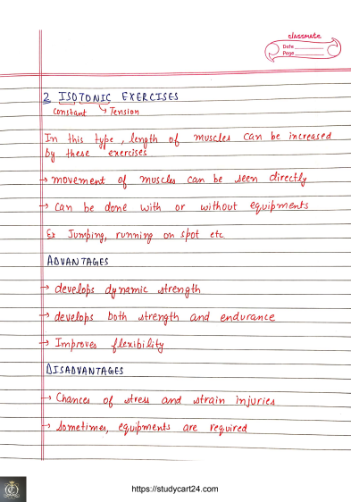Images of Chapter 10: Training in Sports Class 12th Handwritten Notes PDF