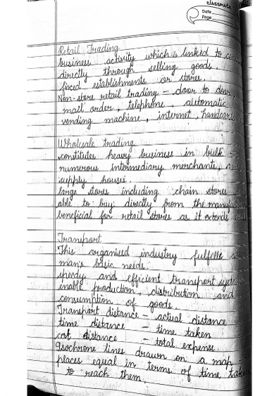 Chapter 6: Tertiary and Quaternary Activities Notes Pages