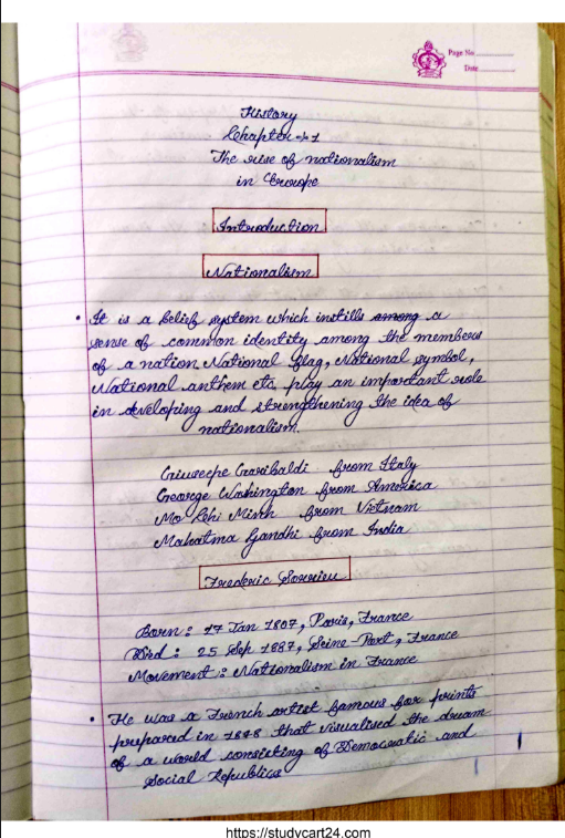 The Rise of Nationalism in Europe Class 10 Notes- Image 1