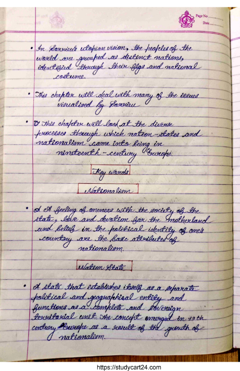 The Rise of Nationalism in Europe Class 10 Notes - Image 1