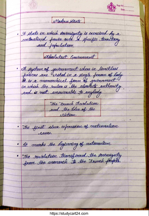 The Rise of Nationalism in Europe Class 10 Notes - Image 1