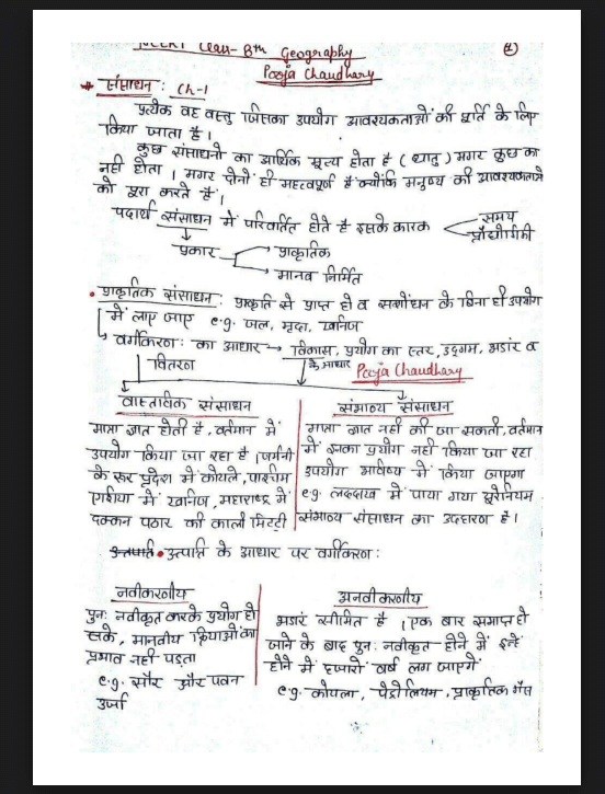 Images of Class 8 Geography Notes PDF - Page 1