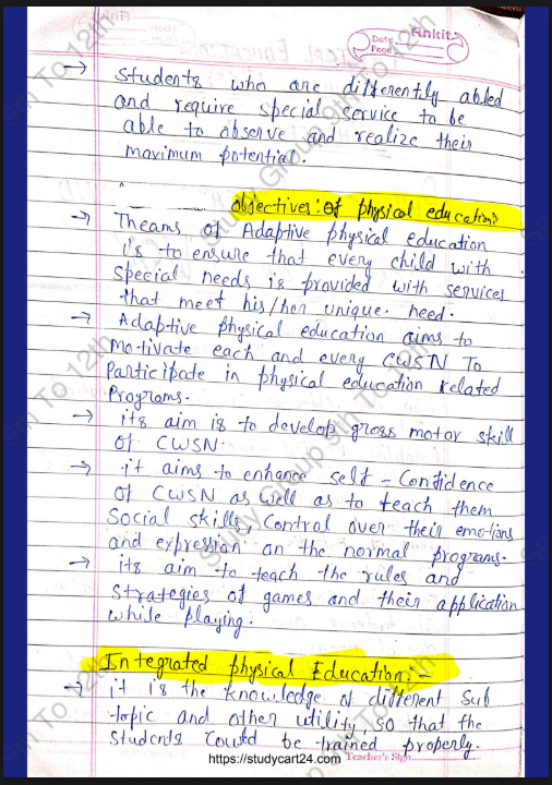 Images of Physical Education and Sports for CWSN - Physical Education for Class 11 Notes PDF - Page 2