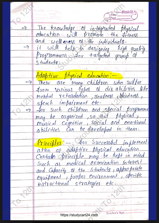 Images of Physical Education and Sports for CWSN - Physical Education for Class 11 Notes PDF - Page 3