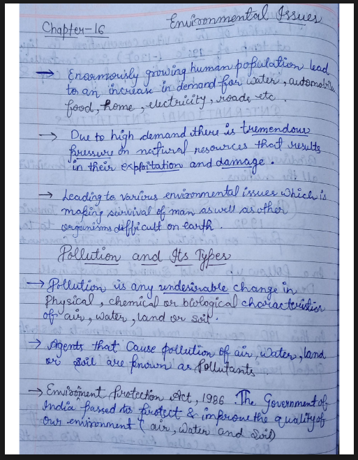 Images of Environmental Issues Class 12 Biology Notes PDF - Page 1
