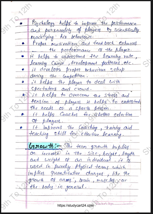 Images of Psychology in Sports Class - Physical Education for Class 11 Notes PDF - Page 2