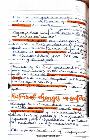 handwritten notes economics