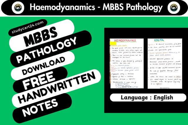 Haemodynamics - MBBS Notes PDF Download FREE