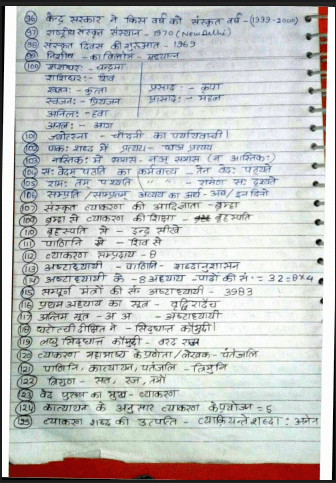 संस्कृत व्याकरण नोट्स PDF page 1