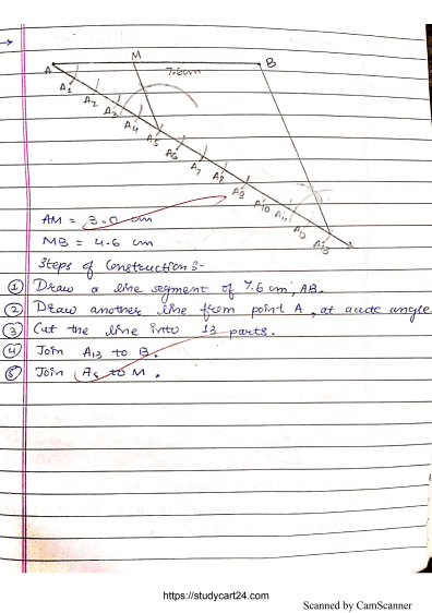 Class 10 Maths Chapter 11 PDF Constructions Handwritten Notes PDF with Solutions 2