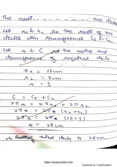 Chapter 12: Areas Related to Circles