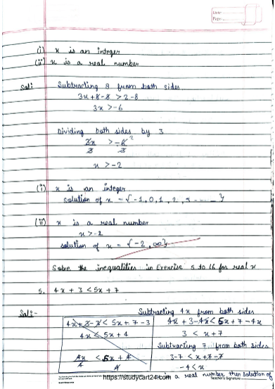 Chapter 5: Linear Inequalities NCERT Class 11 Maths Solution