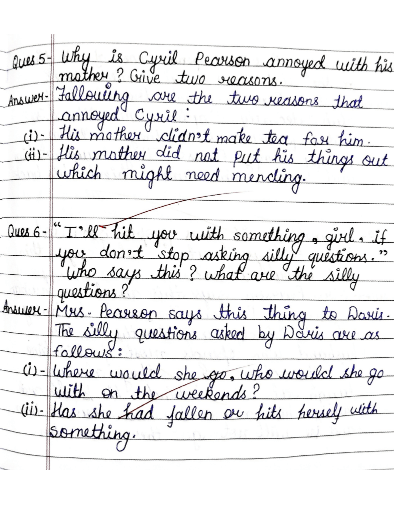 Chapter 3: Mother&rsquo;s Day Class 11 English Hornbill Question Answers &ndash; Free Handwritten PDF